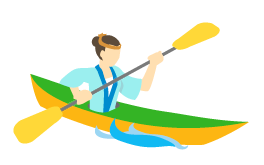 みずとくカヌーイラスト