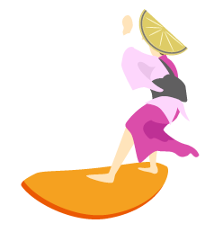 みずとくサーフィンイラスト